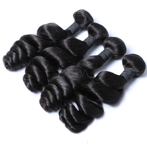 Virgin Human Hair Bundles with Closure Brazilian Hair Extensions     LM034